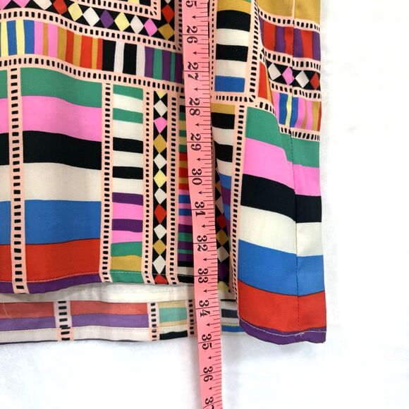 Mara Hoffman Dress Tunic Riser Rainbow Lined Geometric Colorful Bright M - Picture 8 of 10